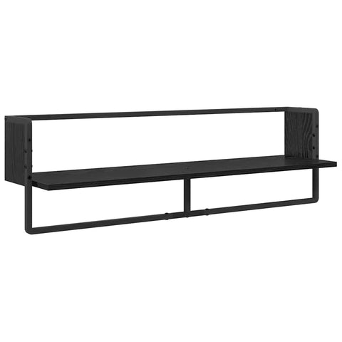 vidaXL Wall Shelf Set 6 pcs Black Oak 100 x 25 x 30 cm Engineered Wood