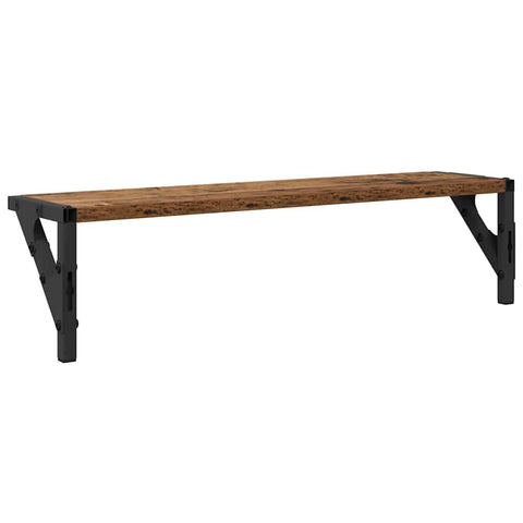 vidaXL Wall Shelves 2 pcs Old Wood 60 x 15 x 15.5 cm Engineered Wood