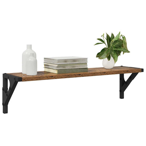 vidaXL Wall Shelves 2 pcs Old Wood 60 x 15 x 15.5 cm Engineered Wood