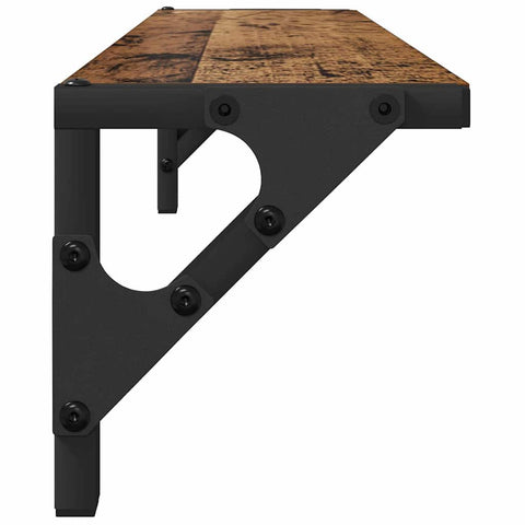 vidaXL Wall Shelves 2 pcs Old Wood 60 x 15 x 15.5 cm Engineered Wood