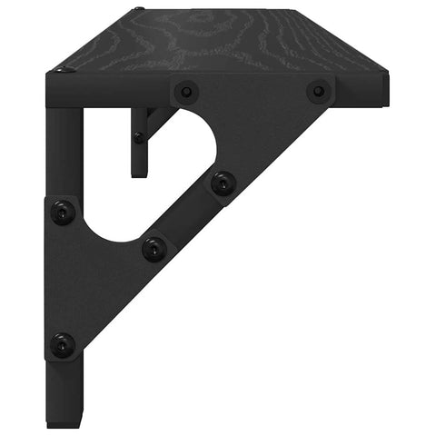 vidaXL Wall Shelves 2 pcs Black Oak 60 x 15 x 15.5 cm Engineered Wood