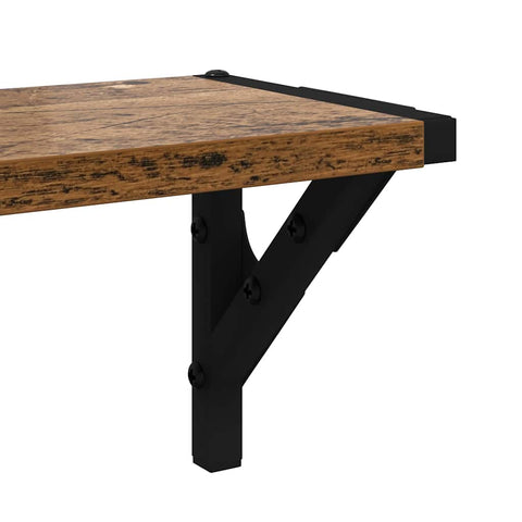 vidaXL Wall Shelves 2 pcs Old Wood 80 x 15 x 15.5 cm Engineered Wood