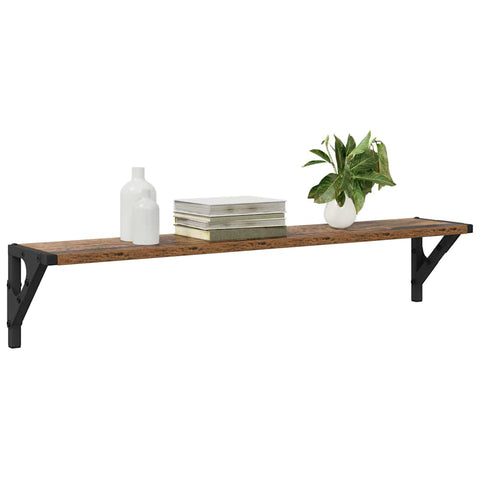 vidaXL Wall Shelves 2 pcs Old Wood 80 x 15 x 15.5 cm Engineered Wood