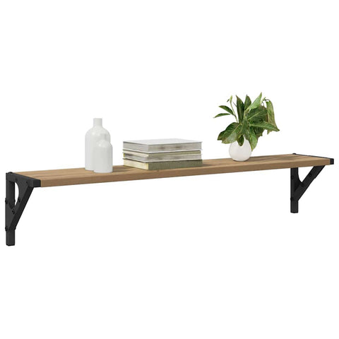 vidaXL Wall Shelves with Shelf 2 pcs Artisan Oak 80 x 15 x 15.5 cm