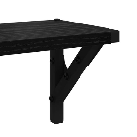 vidaXL Wall Shelves 2 pcs Black Oak 80 x 15 x 15.5 cm Engineered Wood