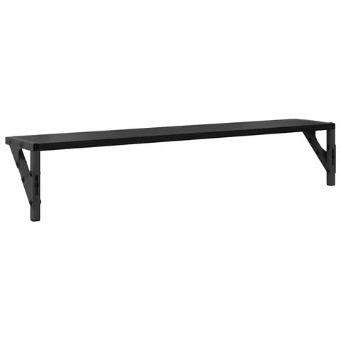 vidaXL Wall Shelves 2 pcs Black Oak 80 x 15 x 15.5 cm Engineered Wood