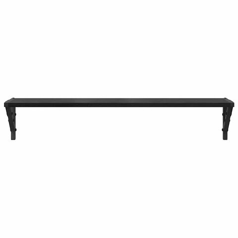 vidaXL Wall Shelves 2 pcs Black Oak 80 x 15 x 15.5 cm Engineered Wood