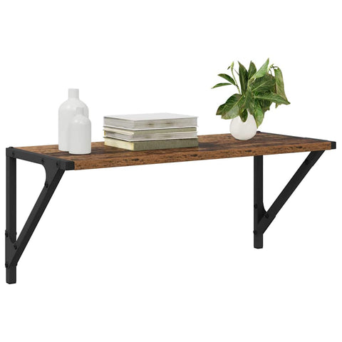 vidaXL Wall Shelves 2 pcs Old Wood 60 x 25 x 25.5 cm Engineered Wood
