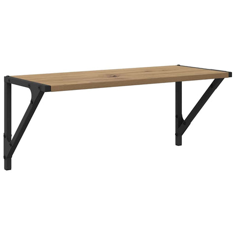 vidaXL Wall Shelves with Shelf 2 pcs Artisan Oak 60 x 25 x 25.5 cm