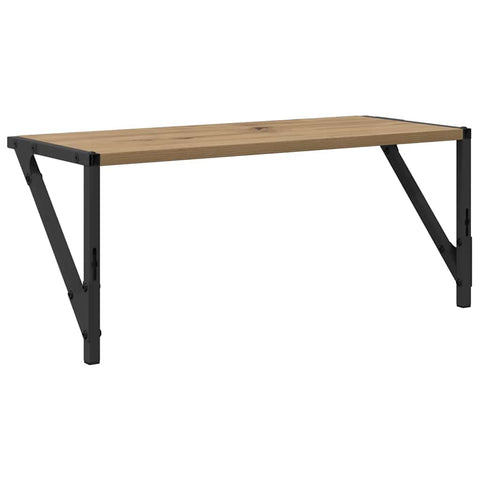 vidaXL Wall Shelves with Shelf 2 pcs Artisan Oak 60 x 25 x 25.5 cm