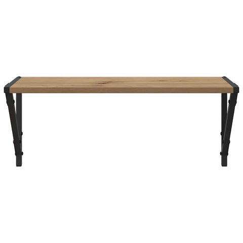 vidaXL Wall Shelves with Shelf 2 pcs Artisan Oak 60 x 25 x 25.5 cm