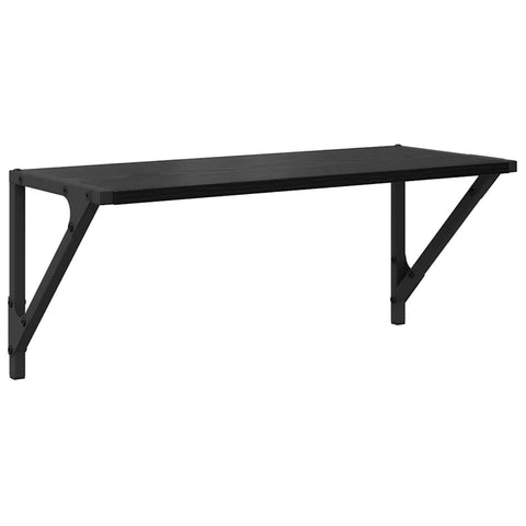 vidaXL Wall Shelves 2 pcs Black Oak 60 x 25 x 25.5 cm Engineered Wood