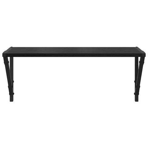 vidaXL Wall Shelves 2 pcs Black Oak 60 x 25 x 25.5 cm Engineered Wood