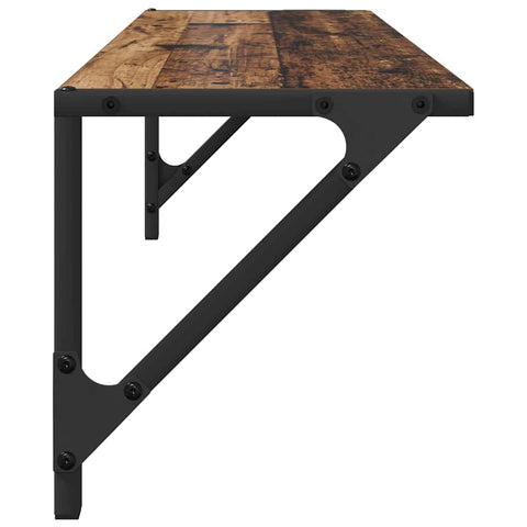 vidaXL Wall Shelves 2 pcs Old Wood 80 x 25 x 25.5 cm Engineered Wood