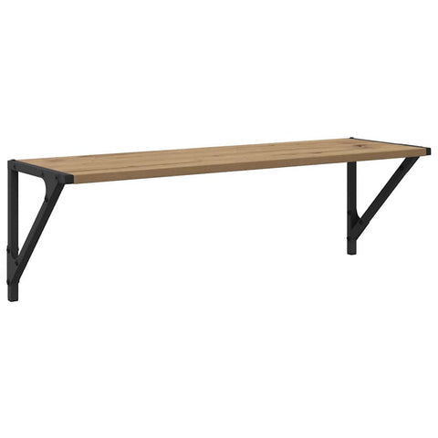 vidaXL Wall Shelves with Shelf 2 pcs Artisan Oak 80 x 25 x 25.5 cm