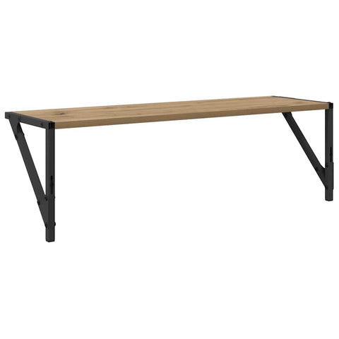 vidaXL Wall Shelves with Shelf 2 pcs Artisan Oak 80 x 25 x 25.5 cm