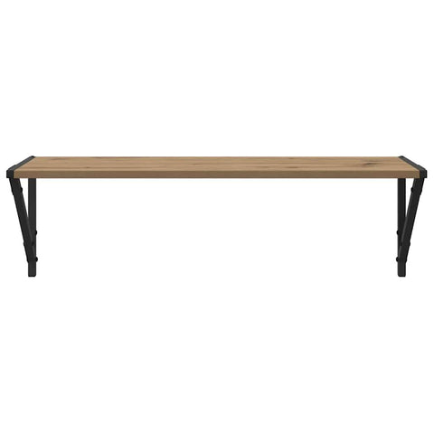 vidaXL Wall Shelves with Shelf 2 pcs Artisan Oak 80 x 25 x 25.5 cm