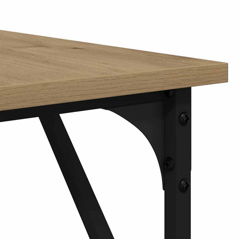 vidaXL Desk Artisan Oak 149 x 149 x 75 cm Engineered Wood