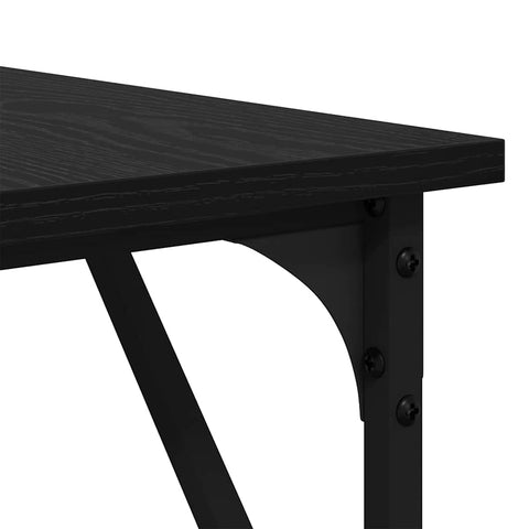 vidaXL Desk Black Oak 149 x 149 x 75 cm Engineered Wood