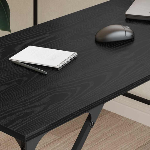 vidaXL Desk Black Oak 149 x 149 x 75 cm Engineered Wood