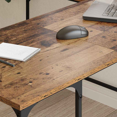 vidaXL Desk Old Wood 139 x 139 x 75 cm Engineered Wood