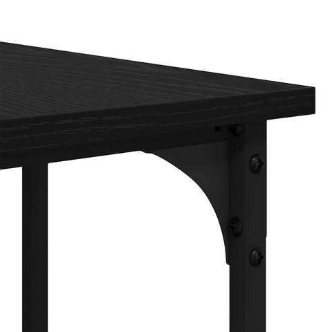 vidaXL Desk Black Oak 139 x 139 x 75 cm Engineered Wood