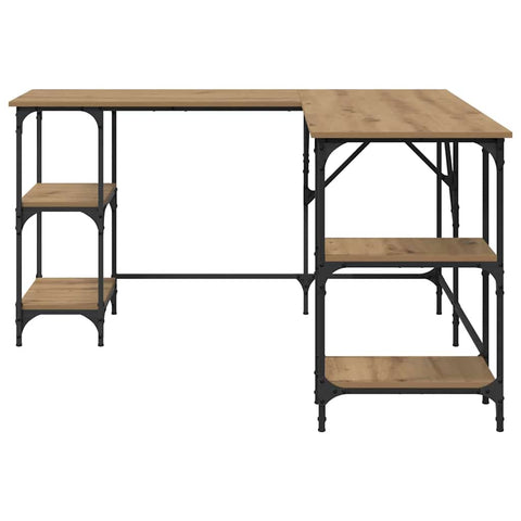 vidaXL Desk Artisan Oak 139 x 139 x 75 cm Engineered Wood