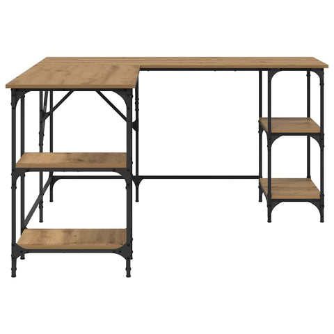 vidaXL Desk Artisan Oak 139 x 139 x 75 cm Engineered Wood