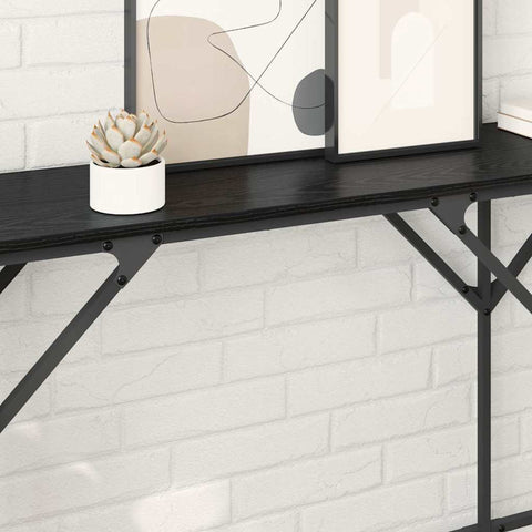 vidaXL Console Table Black oak 180 x 29 x 75 cm Engineered wood