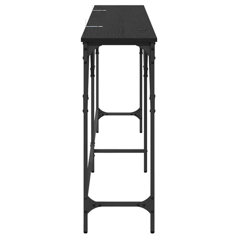 vidaXL Console Table Black oak 180 x 29 x 75 cm Engineered wood