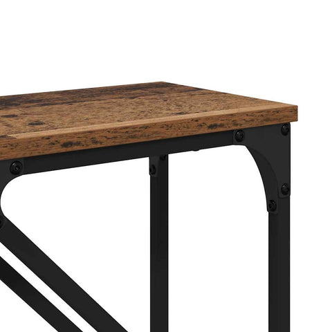 vidaXL Console Table 2 pcs Old Wood 100 x 28 x 75 cm Engineered Wood