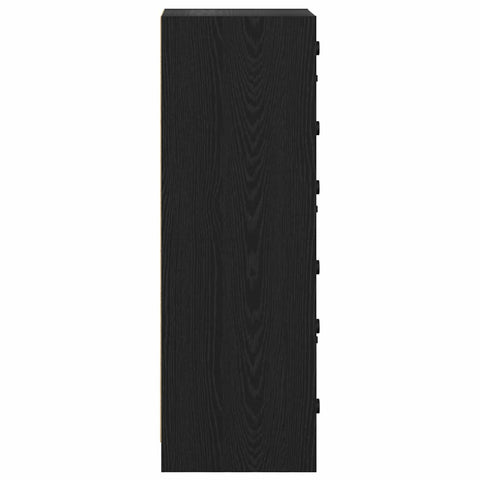 vidaXL Highboard Black Oak 35 x 37 x 109 cm Engineered Wood