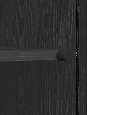 vidaXL Sideboard Black oak 35 x 37 x 76 cm Engineered wood