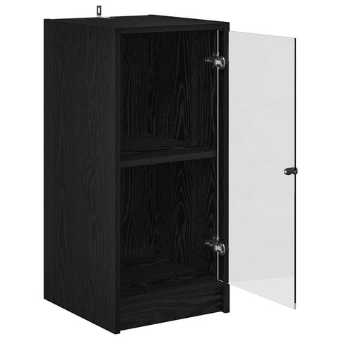 vidaXL Sideboard Black oak 35 x 37 x 76 cm Engineered wood