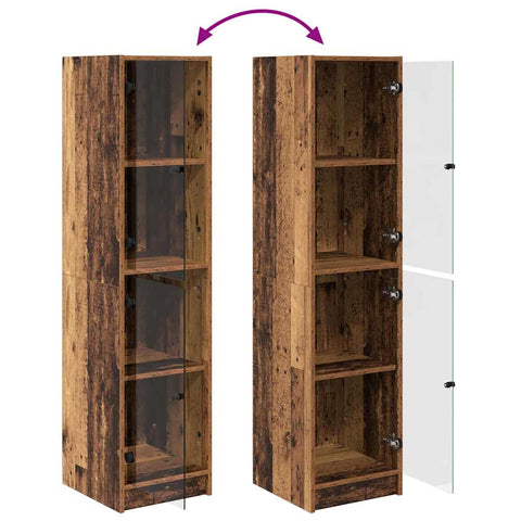 vidaXL Highboard Old Wood 35 x 37 x 142 cm Engineered Wood