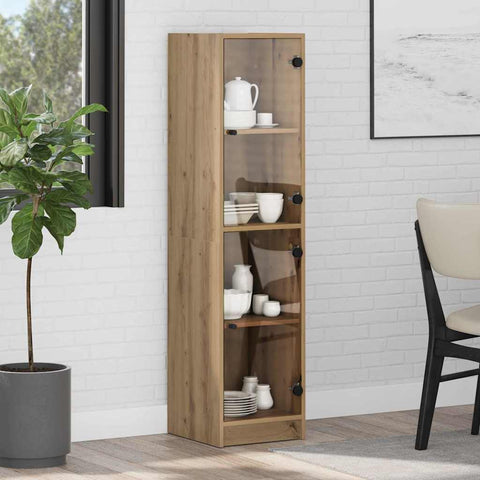 vidaXL Highboard Artisan Oak 35 x 37 x 142 cm Engineered Wood