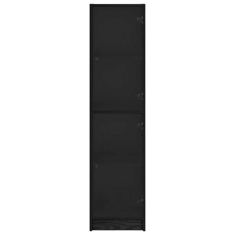 vidaXL Highboard Black Oak 35 x 37 x 142 cm Engineered Wood