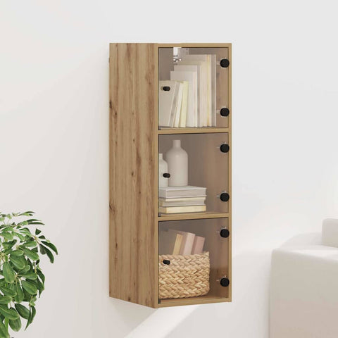vidaXL Wall Cabinet Artisan Oak 35 x 37 x 102 cm Engineered Wood
