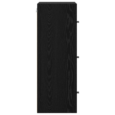 vidaXL Wall Cabinet Black Oak 35 x 37 x 102 cm Engineered Wood
