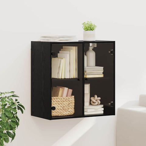 vidaXL Wall Cabinet Black Oak 68 x 37 x 68.5 cm Engineered Wood