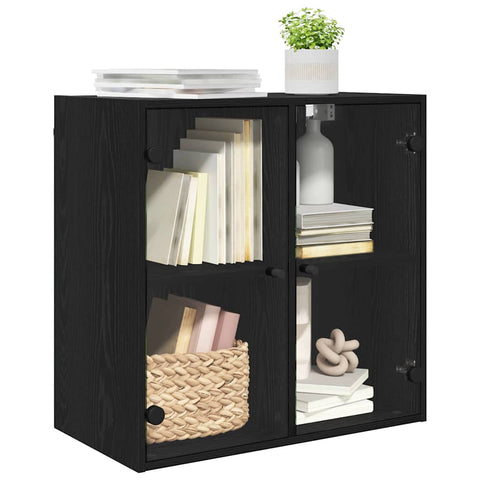 vidaXL Wall Cabinet Black Oak 68 x 37 x 68.5 cm Engineered Wood