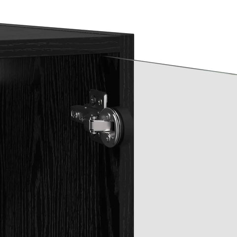 vidaXL Wall Cabinet Black Oak 68 x 37 x 35 cm Engineered Wood