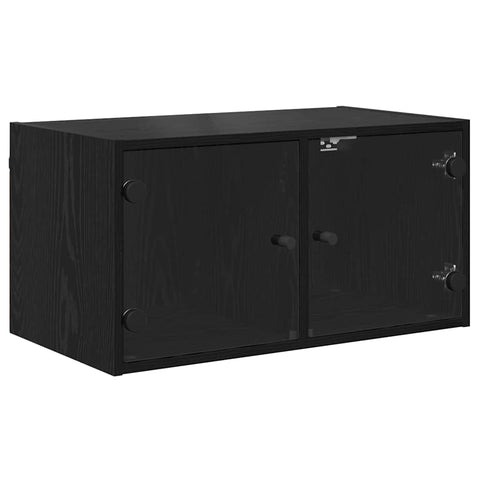 vidaXL Wall Cabinet Black Oak 68 x 37 x 35 cm Engineered Wood