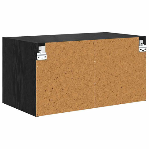 vidaXL Wall Cabinet Black Oak 68 x 37 x 35 cm Engineered Wood