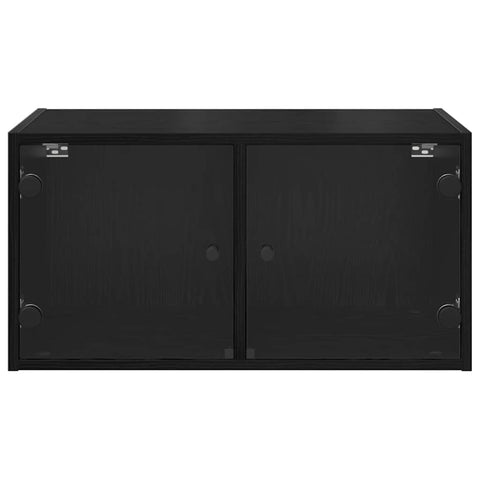 vidaXL Wall Cabinet Black Oak 68 x 37 x 35 cm Engineered Wood