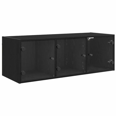 vidaXL Wall Cabinet Black Oak 102 x 37 x 35 cm Engineered Wood