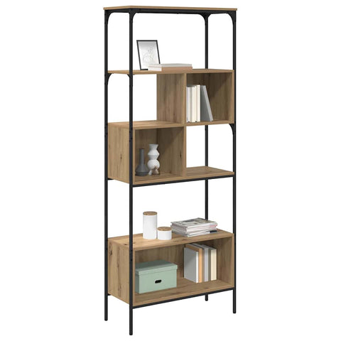 vidaXL Bookcase Artisan Oak 76 x 33 x 188.5 cm Engineered Wood