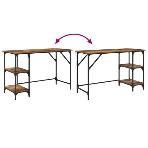 vidaXL Desk Old Wood 120 x 50 x 75 cm Engineered Wood