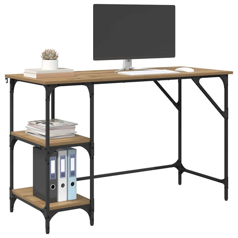 vidaXL Desk Artisan Oak 120 x 50 x 75 cm Engineered Wood