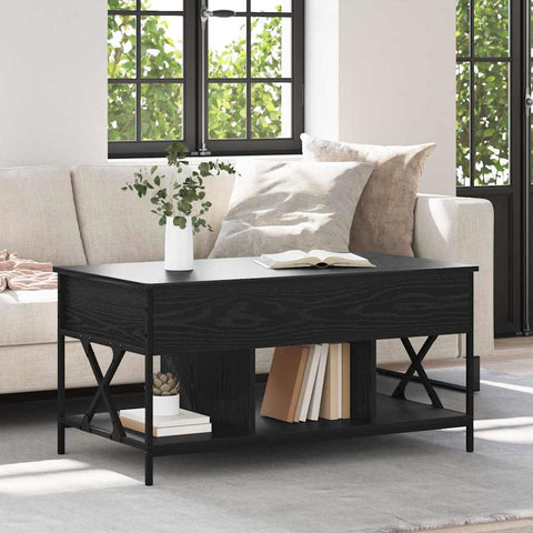 vidaXL Coffee Table Black oak 100 x 55 x 50 cm Engineered wood